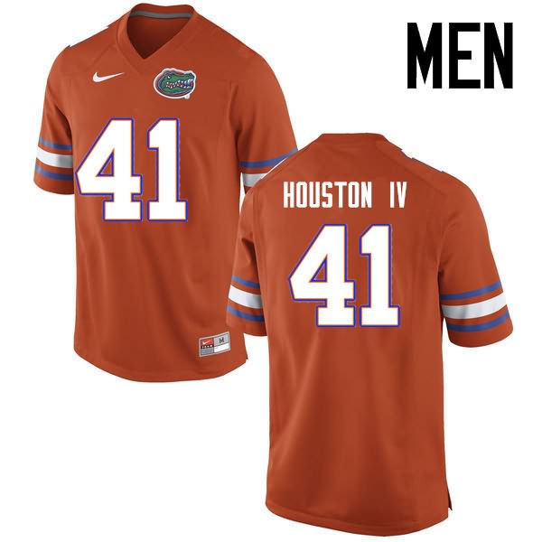 Men's NCAA Florida Gators James Houston IV #41 Stitched Authentic Nike Orange College Football Jersey XBG2865QR